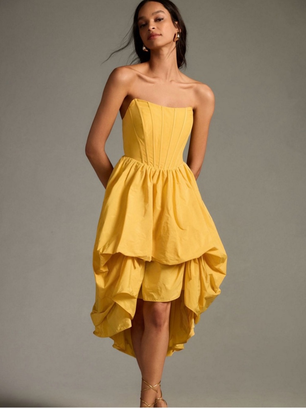 Anthropologie Corset High-Low Bubble Dress